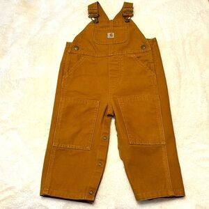 Carhartt Brown Canvas Overalls for Kids 18mo